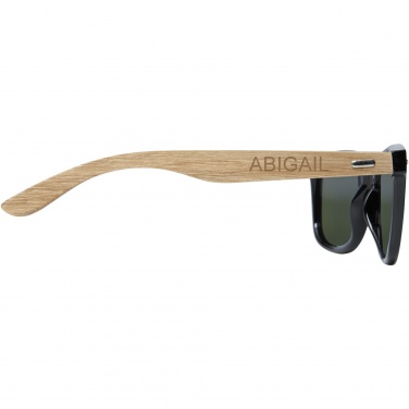 Logo trade advertising products picture of: Hiru rPET/wood mirrored polarized sunglasses in gift box