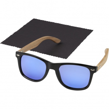 Logo trade advertising products image of: Hiru rPET/wood mirrored polarized sunglasses in gift box