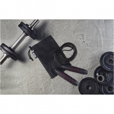 Logo trade promotional giveaways image of: Austin soft skipping rope in recycled PET pouch