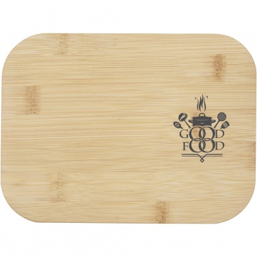 Logo trade promotional item photo of: Roby glass lunch box with bamboo lid