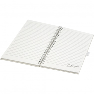 Logo trade promotional item photo of: Dairy Dream A5 size reference recycled milk cartons spiral notebook