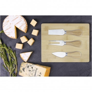 Logotrade promotional gift image of: Ement bamboo cheese board and tools