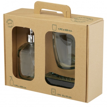 Logotrade promotional product image of: Jabony 3-piece recycled glass bathroom set