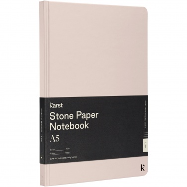 Logo trade advertising products picture of: Karst® A5 stone paper hardcover notebook - lined