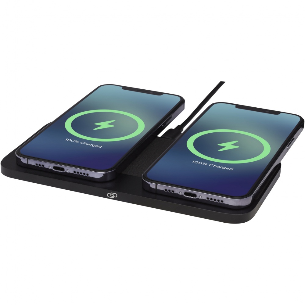 Logo trade advertising product photo of: Hybrid 15W premium dual wireless charging pad