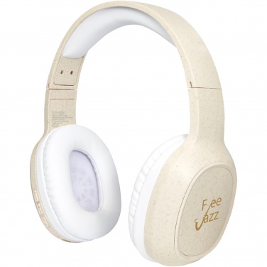 Logotrade promotional giveaway picture of: Riff wheat straw Bluetooth® headphones with microphone