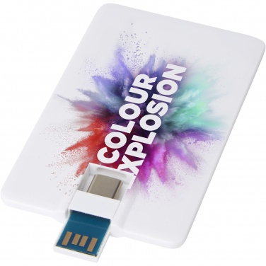 Logo trade promotional giveaway photo of: Duo slim 64GB USB drive with Type-C and USB-A 3.0