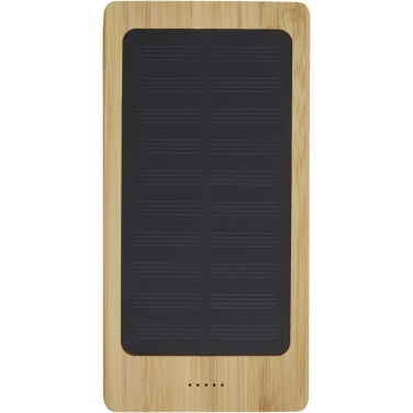 Logo trade promotional items image of: Alata 8000 mAh bamboo solar power bank