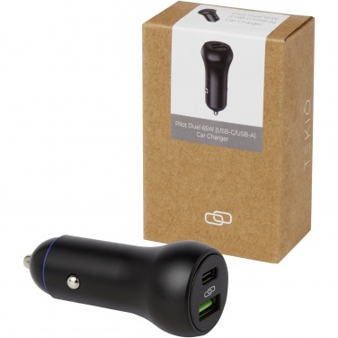 Logotrade promotional item picture of: Pilot dual 55W USB-C/USB-A car charger
