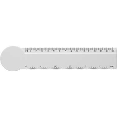 Logo trade business gift photo of: Tait 15 cm circle-shaped recycled plastic ruler 