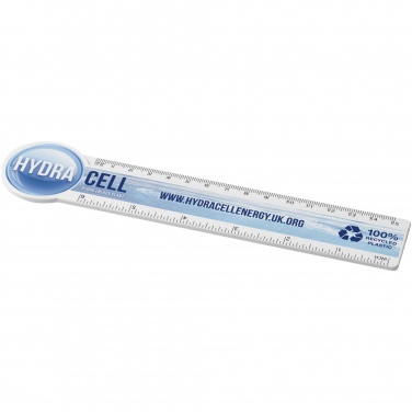 Logo trade advertising product photo of: Tait 15 cm circle-shaped recycled plastic ruler 