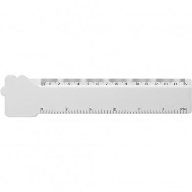 Logo trade advertising products picture of: Tait 15 cm house-shaped recycled plastic ruler