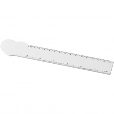 Logotrade promotional merchandise picture of: Tait 15 cm heart-shaped recycled plastic ruler