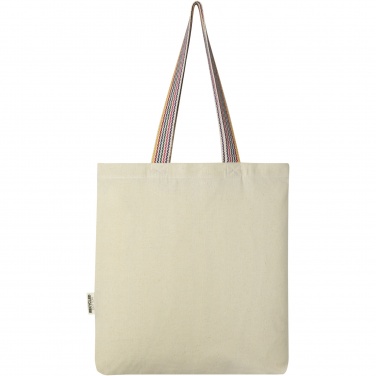 Logo trade promotional merchandise photo of: Rainbow 180 g/m² recycled cotton tote bag 5L