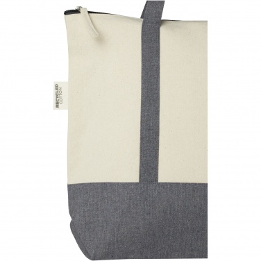 Logo trade promotional product photo of: Repose 320 g/m² recycled cotton zippered tote bag 10L