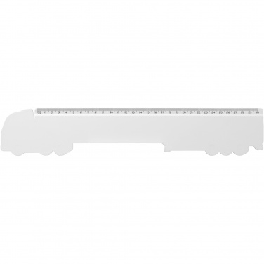 Logo trade promotional product photo of: Tait 30cm lorry-shaped recycled plastic ruler