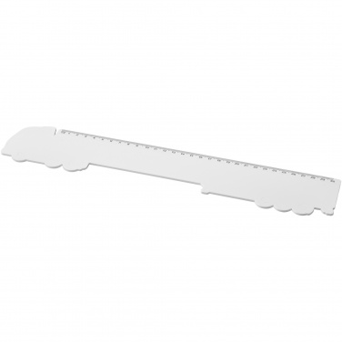 Logotrade promotional item image of: Tait 30cm lorry-shaped recycled plastic ruler