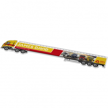 Logotrade promotional giveaway picture of: Tait 30cm lorry-shaped recycled plastic ruler