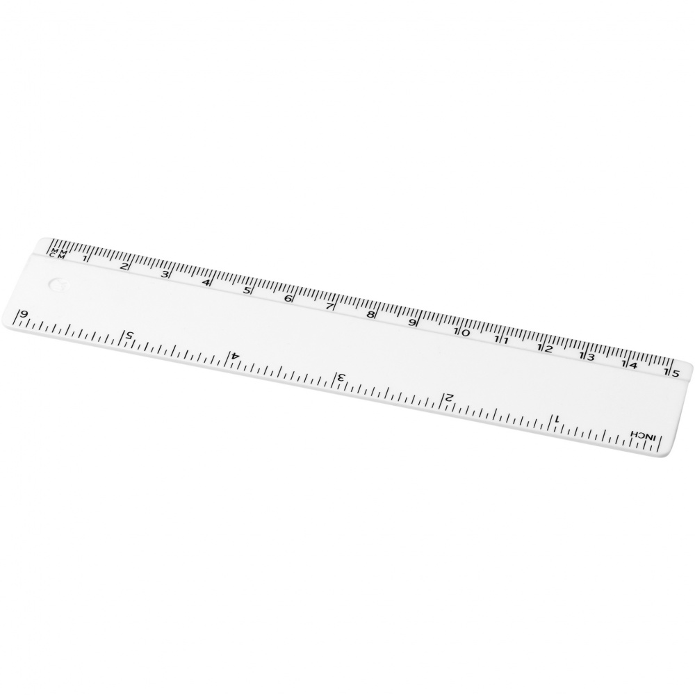 Logo trade advertising products image of: Refari 15 cm recycled plastic ruler