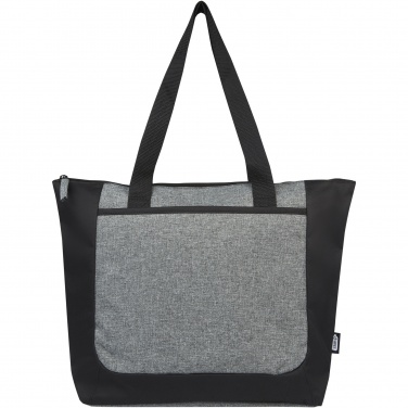 Logo trade promotional gifts picture of: Reclaim GRS recycled two-tone zippered tote bag 15L