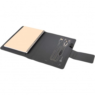 Logo trade promotional gift photo of: SCX.design O16 A5 light-up notebook power bank