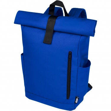 Logo trade promotional product photo of: Byron 15.6" GRS RPET roll-top backpack 18L