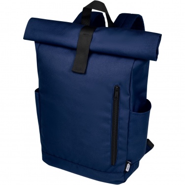 Logo trade promotional giveaways picture of: Byron 15.6" GRS RPET roll-top backpack 18L