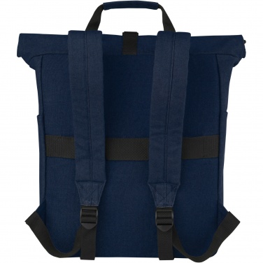 Logotrade corporate gift image of: Joey 15” GRS recycled canvas rolltop laptop backpack 15L
