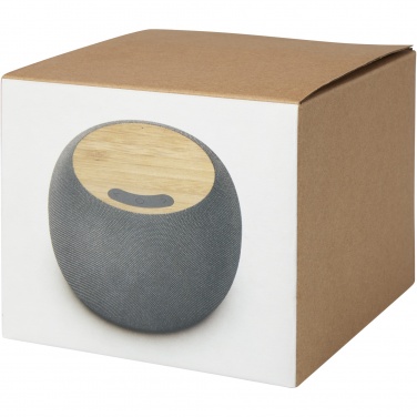 Logo trade promotional giveaway photo of: Ecofiber bamboo/RPET Bluetooth® speaker and wireless charging pad