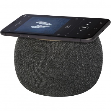 Logotrade promotional products photo of: Ecofiber bamboo/RPET Bluetooth® speaker and wireless charging pad