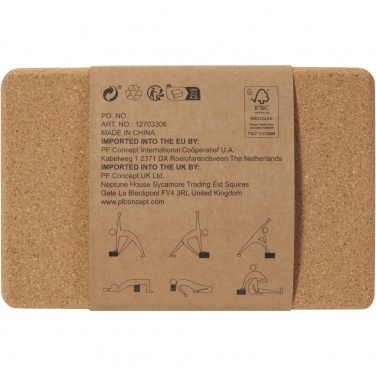 Logo trade promotional giveaway photo of: Trikona cork yoga brick