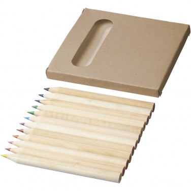 Logo trade promotional giveaways image of: Artemaa 12-piece pencil colouring set