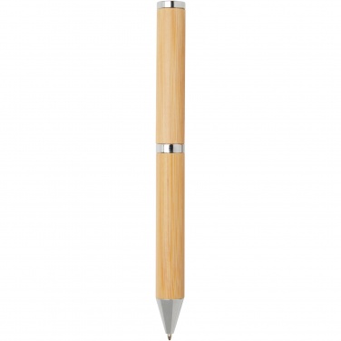 Logotrade promotional items photo of: Apolys bamboo ballpoint and rollerball pen gift set 