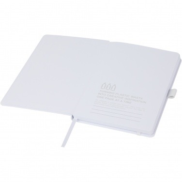 Logo trade corporate gifts picture of: Thalaasa ocean-bound plastic hardcover notebook