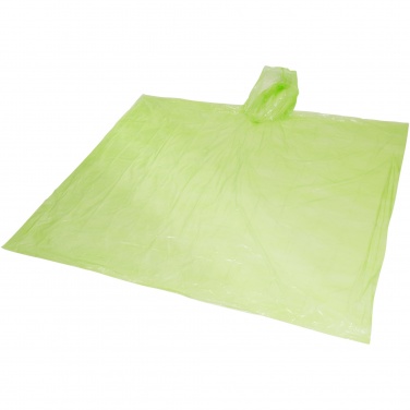 Logo trade corporate gift photo of: Mayan recycled plastic disposable rain poncho with storage pouch