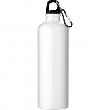 Logo trade promotional item photo of: Oregon 770 ml RCS certified recycled aluminium water bottle with carabiner