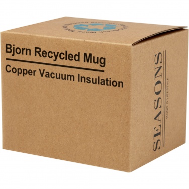 Logo trade promotional merchandise image of: Bjorn 360 ml RCS certified recycled stainless steel mug with copper vacuum insulation