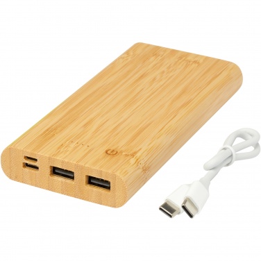 Logo trade promotional merchandise picture of: Tulda 10.000 mAh bamboo power bank