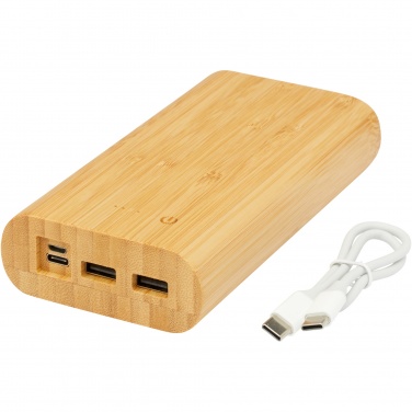 Logo trade promotional items image of: Tulda 20.000 mAh bamboo power bank