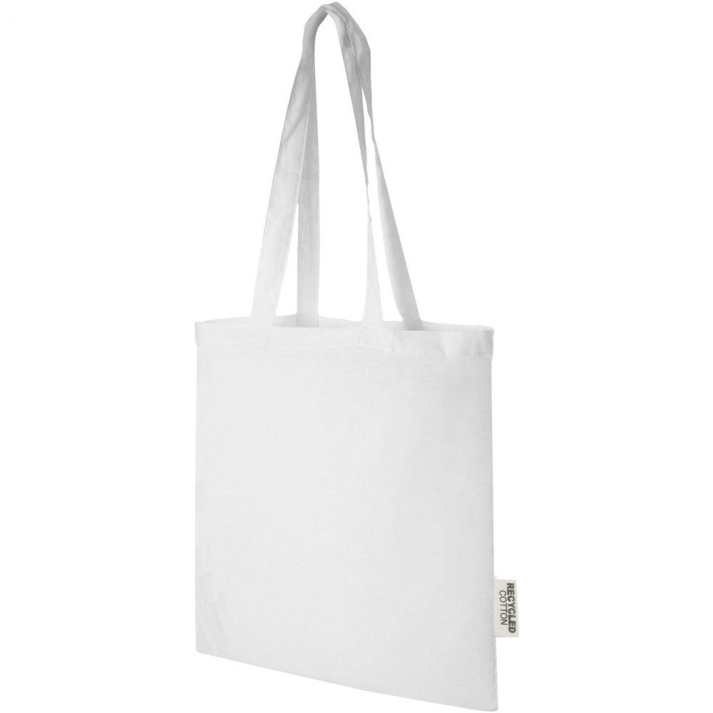 Logo trade promotional merchandise photo of: Madras 140 g/m2 GRS recycled cotton tote bag 7L