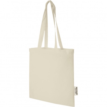 Logotrade advertising product picture of: Madras 140 g/m2 GRS recycled cotton tote bag 7L