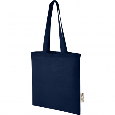 Logo trade promotional product photo of: Madras 140 g/m2 GRS recycled cotton tote bag 7L