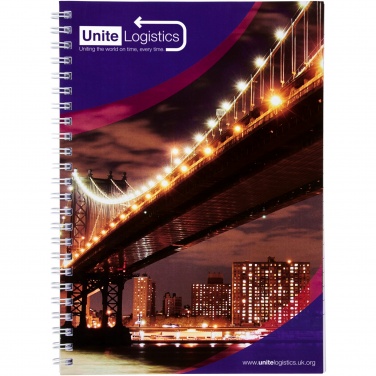 Logo trade corporate gifts picture of: Desk-Mate® A4 spiral notebook with printed back cover