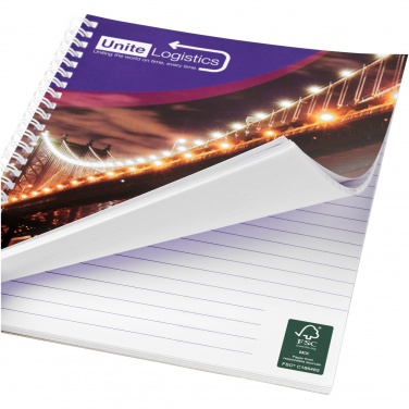 Logo trade corporate gift photo of: Desk-Mate® A4 spiral notebook with printed back cover