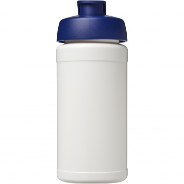 Logo trade promotional giveaways image of: Baseline 500 ml recycled sport bottle with flip lid