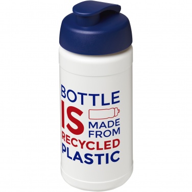 Logotrade promotional giveaway image of: Baseline 500 ml recycled sport bottle with flip lid