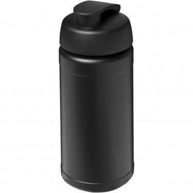 Logo trade promotional product photo of: Baseline 500 ml recycled sport bottle with flip lid