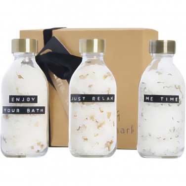 Logo trade promotional products image of: Wellmark Just Relax 3-piece 200 ml bath salt gift set