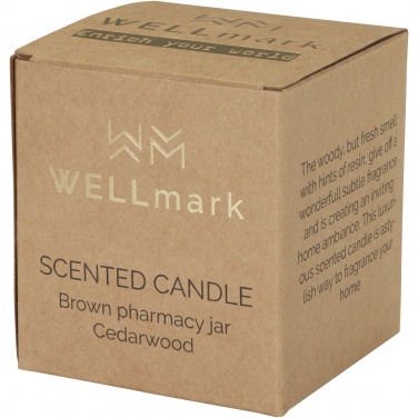 Logotrade promotional merchandise picture of: Wellmark Let's Get Cozy 650 g scented candle - cedar wood fragrance