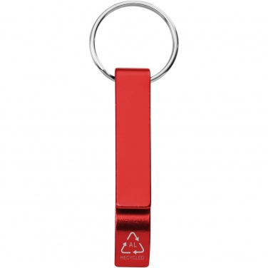 Logotrade advertising product image of: Tao RCS recycled aluminium bottle and can opener with keychain 
